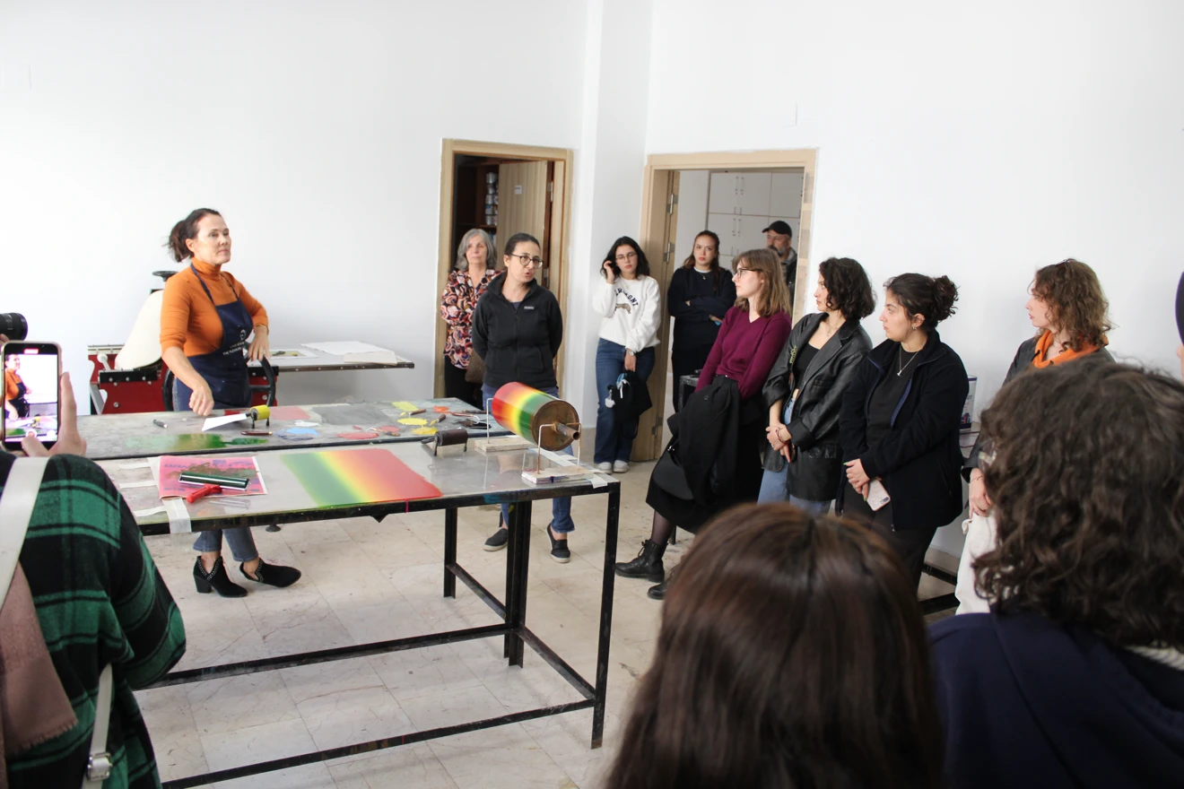 Elena SMYRNIOTIS tarafından "Mono Baskı" workshopu gerçekleştirildi